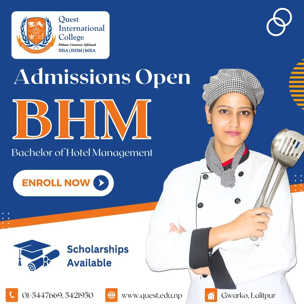 Admission Open - BHM (Bachelor of Hotel Management) in Nepal